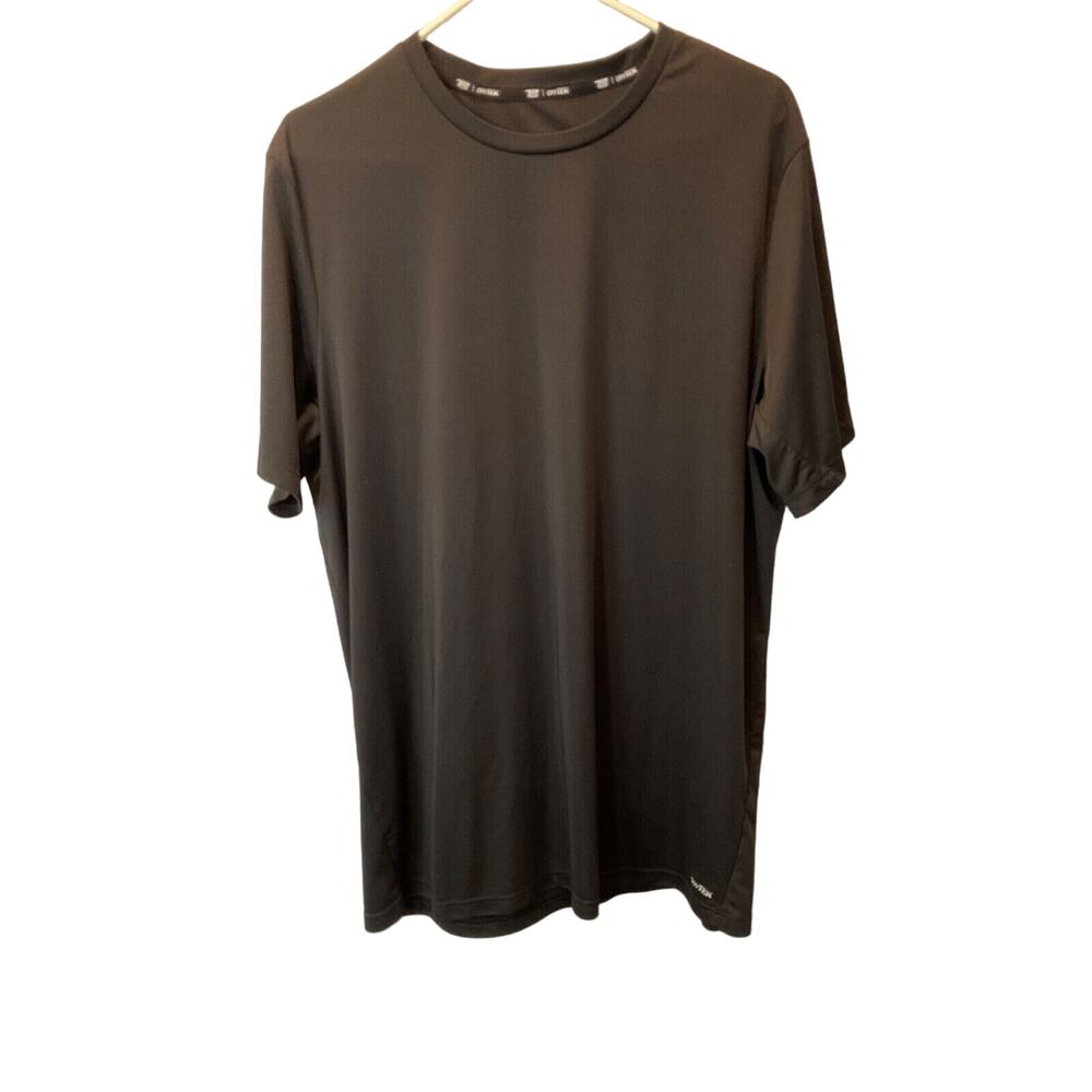 Kohl's DryTek Black Short Sleeve Shirt, Labeled 2XXL‎ Tall, Fits Like 1XL Tall